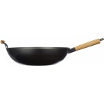 H&h wok antiaderente borghese manico legno cm35 - B01CNZO7G2H
