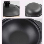 Mini wok en fonte avec couvercle 18 cm 20 cm 22 cm 24 cm 26 cm 28 cm 30 cm pour cuisinières à induction wok de présentation de table pour mono multi-utilisateurs fonte noir - B08B18P91ZH