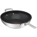Tefal Jamie Oliver Cook`s E30688 Poêle wok Classic 30 cm | Revêtement anti-adhésif | Sûr | Signal thermique | Poignée en silicone rivetée | Passe au four | Acier inoxydable - B0912Y3PDG5