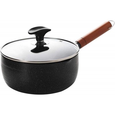 LSZ Casserole épais Pot Lait Chaud Universal Instant Noodle Cooker avec poignée en Bois Pots à Lait Size : Small1.4L - B0852WGFRVR