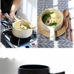 LSZ Céramique mitigeur Maison Pot à Lait Casserole Porridge Ragoût feu Ouvert Ramen Soupe Pot Pots à Lait Color : White - B0852WBXF1U