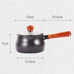SaiFei Pot à Lait Pot Antiadhésif Pot Alimentaire Lait Chaud Mini Pot Petit Pot Maison Pot À Lait Complément Alimentaire Couleur : Noir Taille : 13cm Pot à Lait avec Couvercle - B09KV83FDX4