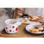 TDDGG Émail café lait pot poignée de bois pan cargoterie cuisson cuisson cuisson cuisson poêle à induction Color : A Size : 19 * 8.5cm - B09Y481NWTR