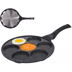 ORION Grande Poêle à œufs plat pour 7 œufs au plat avec revêtement anti-adhésif Ø 27 cm - B07Q1CJBV8P