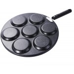 Poêle à Pancakes Poêle à Frire Ø 30cm antiadhésive en Aluminium pour 7 Mini Pancakes Crêpes blinis œufs au Plat omelettes légumes - B096ZHX9DVD