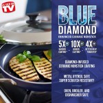 Blue Diamond Poêle Grill antiadhésive 28cm Bleu - B07W7FKDBV1