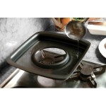 Moneta Etnea Smokefree Grill Plaque Aluminium revêtement anti-adhésif et anti-rayures Plancha lavable au lave-vaisselle 26x26 cm - B07D4WC73PG