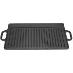 Plaque de cuisson en fonte d'aluminium anti-adhésive striée et plate double face pour cuisinière cuisinière à gaz barbecue extérieur - B07NRLV36GB