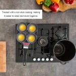 Poêle à œufs Poêle à crêpes à 4 grilles Aluminium Omelette de petit-déjeuner antiadhésive de cuisine pour cuisinière à induction feu ouvertS - B091CXD24ZT