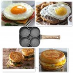 ZUHANGMENG Poêle à omelette anti-adhésive pour jambon 4 trous avec poignée en bois pour cuisinière petit déjeuner - B08GKJSQ53O