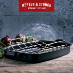 Merten & Storck Plat à rôtir en acier carbone avec grille 38,1 x 11,5 cm - B09FTLGF68N