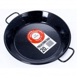 La Ideal Poêle à paella en acier émaillé Noir 20 cm 1 unité - B000QYM2QK2