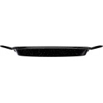 La valenciana 36 cm Acier émaillé-Compatible Induction-Poêle à Paella avec anses céramique Noir - B00BEGTHKIM