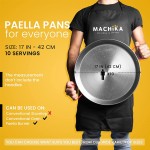 Machika Poêle à paella en acier poli 38 cm 17 in 42 cm 10 Servings - B085HD629WU