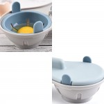 Anjing Pocheuse à œufs pour micro-ondes 2 œufs En silicone Pour égoutter les œufs Bleu - B09V85L3W1X