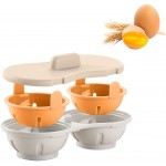 Aosong Pocheuses à œufs Micro-Ondes,Cuiseur à œufs pochés Cuiseur à Vapeur pour œufs | Machine à œufs pochés égouttoir pour Micro-Ondes Gadget de Cuisine Cadeau de fête des mères Bleu et Orange - B09V3JMSV86