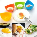 Cuiseur à œufs pochés avec anneaux de support en silicone pour pocheuse à œufs au micro-ondes ou sur la cuisinière avec brosse à huile en silicone supplémentaire sans BPA lot de 4 auto Awesome - B09K3D57Y1H