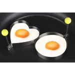 Moule à œufs pour poêle à crêpes et omelette anti-adhésif avec poignées pliables en acier inoxydable pour la maison et la cuisine - B09BFJCDCPM
