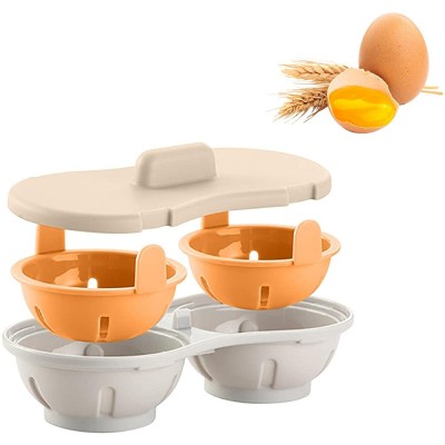 Pocheuses à œufs Micro-Ondes | Cuiseur à œufs pochés Cuiseur à Vapeur pour œufs,Machine à œufs pochés égouttoir pour Micro-Ondes Gadget de Cuisine Cadeau de fête des mères Bleu et Orange - B09V3JKXWM1