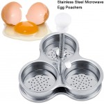 Poêle à pocher à œufs fabricant d'œufs en acier inoxydable micro-ondes pocheuses à œufs cuisinière chaudière vapeur pour gadget de cuisine - B09Y5M5CK2E