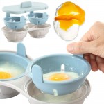 tooloflife Pocheuse à œufs pour micro-ondes 2 œufs ustensile de cuisine double cave haute capacité - B08PBYXCDK4