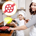 WZYTEU 3 Pcs Moulle Pancake Antiadhésives Silicone Pancake Maker Outil de Cuisine pour œufs omelettes et crêpesavec Pinceau de Cuisine et Éponge en silicone - B08F9W1PKX5