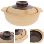 Luxshiny Marmite Japonaise en Céramique Petite Marmite en Argile pour la Cuisson des Ustensiles de Cuisine en Terre Cuite avec Couvercle pour Cuisinière à Induction 500 ML - B09KXRCS66M