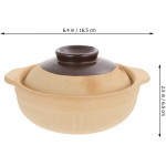 Luxshiny Marmite Japonaise en Céramique Petite Marmite en Argile pour la Cuisson des Ustensiles de Cuisine en Terre Cuite avec Couvercle pour Cuisinière à Induction 500 ML - B09KXRCS66M