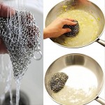 Hjuns Fonte Aspirateur en acier inoxydable jaseron à récurer Nettoyant Poêle à frire pour Pre Assaisonnés Poêle à frire Acier inoxydable 8*6 Inch - B074CG98SLH