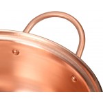 Faitout en cuivre pur Faitout en cuivre épais et profond Faitout en cuivre fait à la main Pour cuisinière à gaz 26 cm - B08RYQC5GWD
