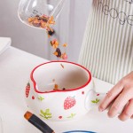 GFDFD 1000ML Casserole à Lait en céramique créative Fraise Cerise Mini Pots de Bouillon pour la Cuisine Cuisson Bouillie Pot de Soupe Pot de ragoût ustensiles de Cuisine Color : B - B08GHNPP6XB
