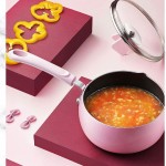 GFDFD Marmite à Soupe Lait Pot multifonctionnelles Non Stick bébé supplément Alimentaire Casserole Lait Soupe Marmite Color : Pink - B08GFZYKB38