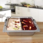 Pasamer Pot Chaud de Canard de Forme carrée Accessoires de Cuisine durables en Acier Inoxydable léger cuisinière électrique pour cuisinière à gaz de Restaurant de Cuisine à Domicile - B08DVC4VF3M