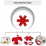 UPKOCH 12Pcs Feutre Pot Et Pan Protecteurs Multi- Fonctionnelle Cuisine Pan Protecteurs Pot Diviseurs Tapis Empilage Pan Protecteurs pour Protéger Et Pots de Séparation Casseroles Rouge - B09CV9TJT3U