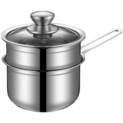 WALNUTA Vapeur en alliage d'aluminium à vapeur 304 en acier inoxydable pot épaissie Bas Pot Petit lait Pot Mini vapeur de cuisson Petit Pot Size : 16CM - B09GG81TL4H