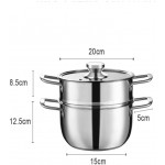 304 En Acier Inoxydable Pot À Soupe Épaississant Cuisinière Binaural Poêle Eau Bouillante Pot - B07NXPCL4KN