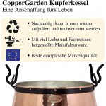 CopperGarden® Chaudron en cuivre Artisanal de 5L- Étamé - B01FWB2IUG7