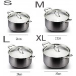 LINGZHIGAN 304 acier inoxydable pot de soupe épaissie double fond antiadhésif pan pot de soupe induction cuisinière gaz universel Size : XL - B07WMGBX2TT
