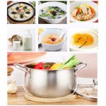 LINGZHIGAN 304 en acier inoxydable pot de soupe épaississement ménage ragoût pot de soupe bouillie de nouilles bouillies petit pot Cook Cook Capacity : 5L - B07WCT33753