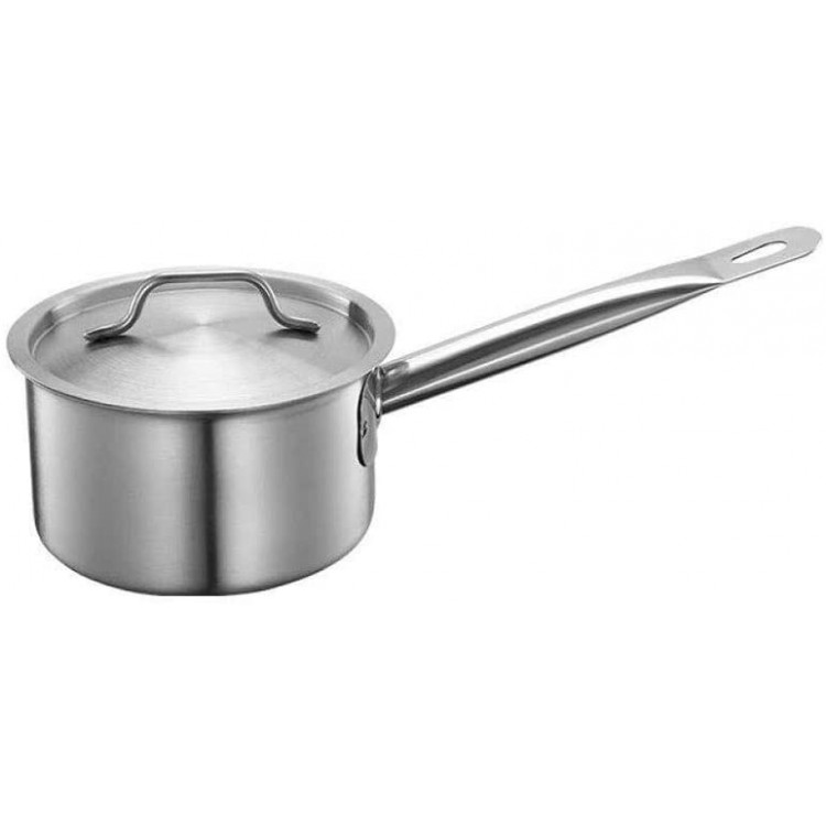Pot Pot Soupe en Acier Inoxydable Lait cuillère Grande capacité Batterie de Cuisine cuisinière à gaz en Pot de Cuisson Universel Domestique Color : Single Handle Size : 16 * 9.5 - B081CRY3PM8