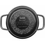 SILIT 2102304678 Compact Faitout avec couvercle en verre 2,4 l Induction Noir Silargan 18 cm - B0883PY8M7D