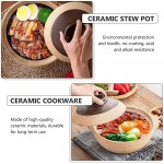 WANGYAN Céramique Casserole Stew Pot Céramique Céramique Pot de soupe ronde avec Cover Bol Vaisselle Vaisselle Ménage Cuisine Produits ustensiles de cuisine Color : Assorted Color - B09VXQB9G4R