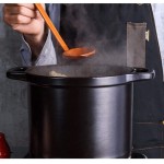 Accueil Casserole Pot ragoût Pot Soupe céramique Haute température Pot antiadhésif Nouilles bouillies Lait Chaud avec Couvercle Pot Pierre Taille: A - B08QN5BM4V2