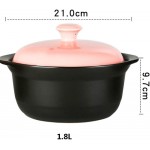 FZYE Pot en céramique Casserole d'argile de Cuisson Pot de ragoût en Terre Cuite brûlant ne craque Pas Le glaçage Lisse nutritif et délicieux-capacité1.8L - B09PD8LRTL5