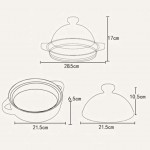 QZH Pot à Soupe Motif de Dessin animé Plat Rond en céramique Casserole Pot en Argile Pot en Terre Batterie de Cuisine en céramique Chaleur Rose - B0991TBBGRM