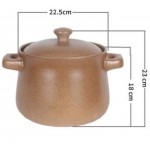 WZHZJ Céramique Casserole résistant à la chaleur Motif argile Pot de fleurs Pot de terre avec deux bandoulières Peinture japonaise Batterie de cuisine avec couvercle for la cuisine Civet - B091NL78Y9B