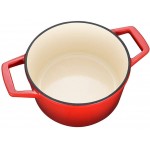 XinQing Casserole à lait Pot de fer du lait fonte émaillée 22cm Cooker marmite à soupe Binaural Cuisinière à gaz Universal - B093B4TR4J4