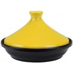 YILIAN Casserole en céramique à double oreille Color : Yellow - B0986WNKF96