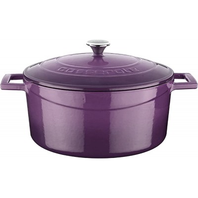 Lava Cookware Folk Fonte Émaillée Casserole Cocotte Ronde 28 Cm violet - B07237NBVF2