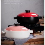 ZXGYFD 3.8L casses céramiques servir la cuisson de cuisson pot de cuisson cuisinière de cuisson poêle à couverture Color : C - B09SZNMNZDD